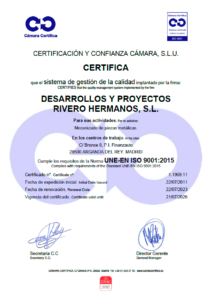 Certificado UNE-EN ISO 901